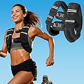 Zikopomi Weighted Vest Woman Man, 6lb/8lb/12lb/16lb/20lb/25lb/30lb Weight Vest with Reflective Stripes for Workout, Strength Training, Running, Fitness, Muscle Building, Weight Loss, Rucking Vest