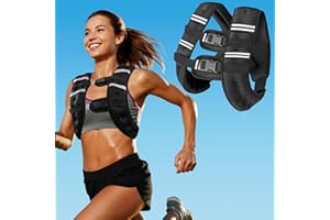 Zikopomi Weighted Vest Woman Man, 6lb/8lb/12lb/16lb/20lb/25lb/30lb Weight Vest with Reflective Stripes for Workout, Strength Training, Running, Fitness, Muscle Building, Weight Loss, Rucking Vest