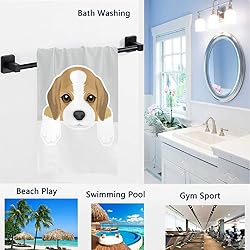Naanle Cute Cartoon Beagle Dog Print Soft Absorbent