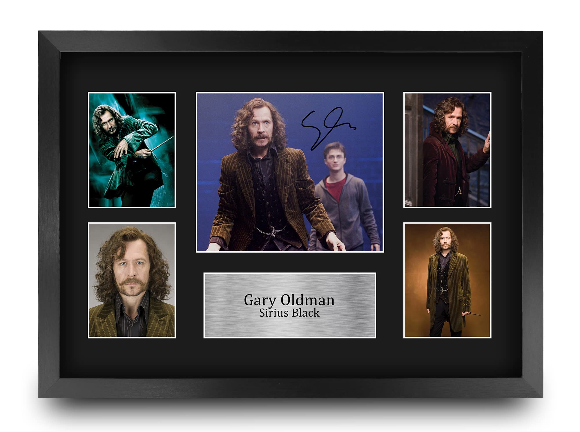 HWC Trading FR A3 Gary Oldman Harry Potter Sirius Black Gifts Printed Signed Autograph Picture Display for Movie Memorabilia Fans - A3 Framed