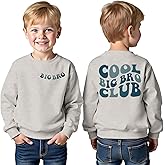 Big Brother Sweatshirt Toddler Boy Cool Big Bro Club Pullover Bro Announcement Crewneck Long Sleeve Shirt Fall Tops