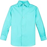 Spring Notion Boys' Long Sleeve Dress Shirt for Boys Kids Toddlers