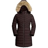 Pioneer Camp Women's Winter Coats Warm Thicken Long Puffer Jacket Waterproof Quilted Parka with Removable Faux Fur Hood