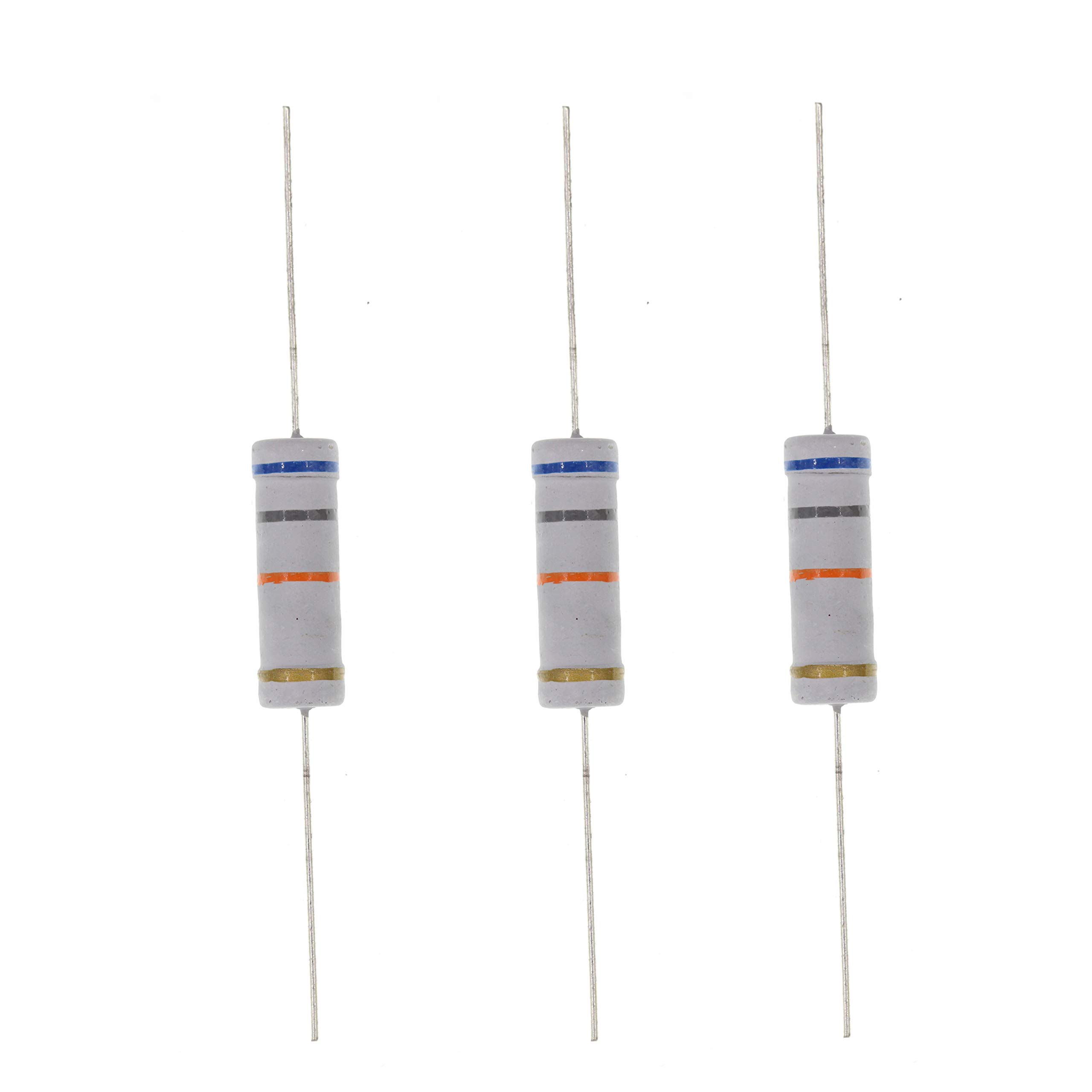 HUABAN 10PCS 5W 5 Watts 68K 68K Ohm 5% Metal Oxide Film Resistor