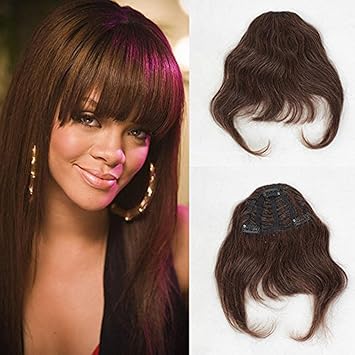 Zanawigs Human Hair Bang Clip In On Bangs Fringe Short One Piece