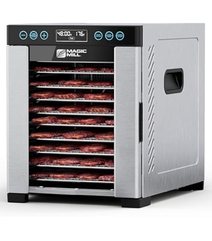 Nebula Food Dehydrator Bundle With 6 Stainless Steel Trays & 6 Dehydrator Sheets