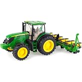 John Deere 1/16 Big Farm 6210R Tractor with Planter LP87392 | Includes Folding 6 Row Planter Wings, Lights and Sounds, Indoor Outdoor Play, Officially Licensed John Deere, Ages 3 Years+