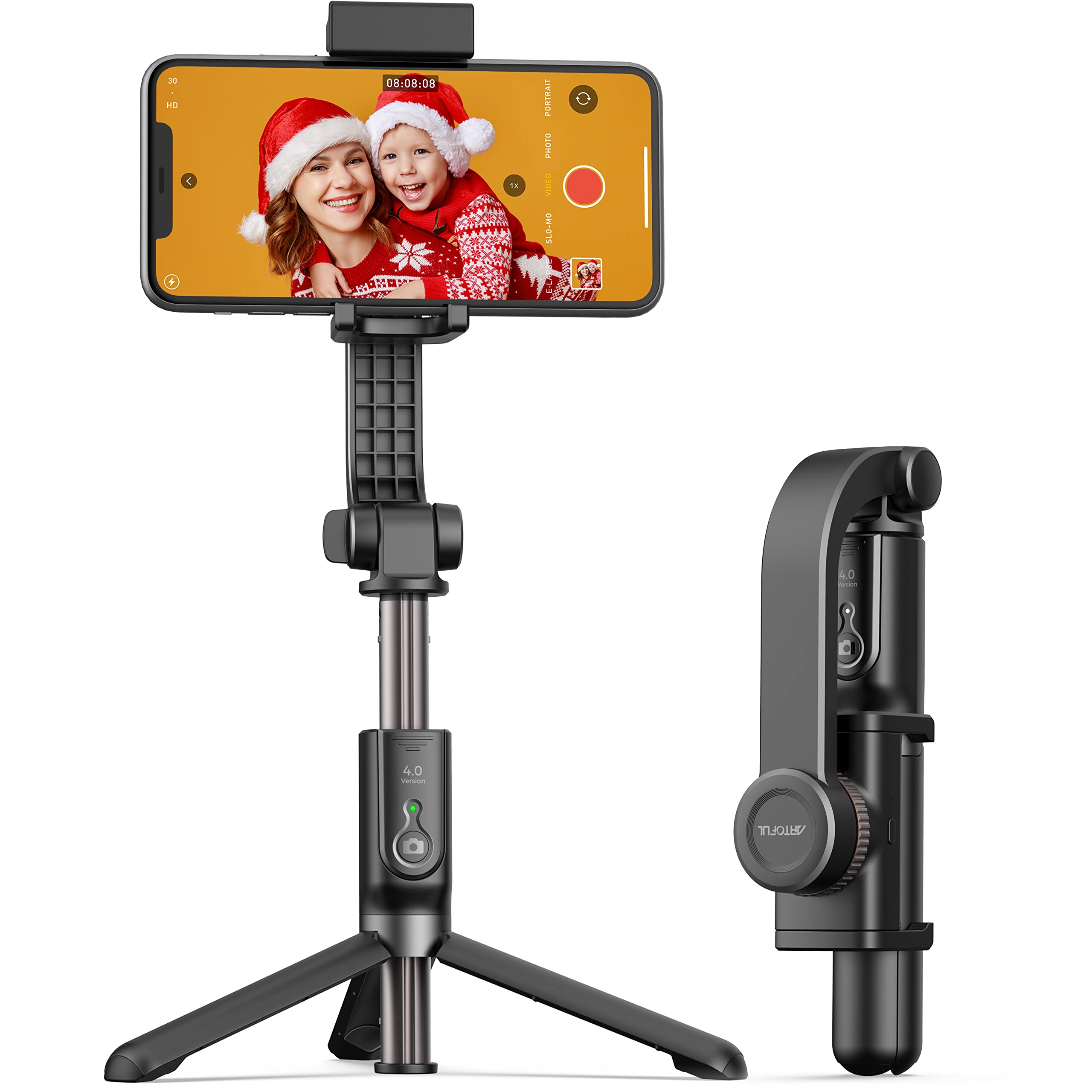 ARTOFUL Selfie Stick Tripod Gimbal Stabilizer for Smartphones with Remote Control 360° Rotation Auto Balance Stabilizer Portable Phone Stand for iPhone & Android Phones