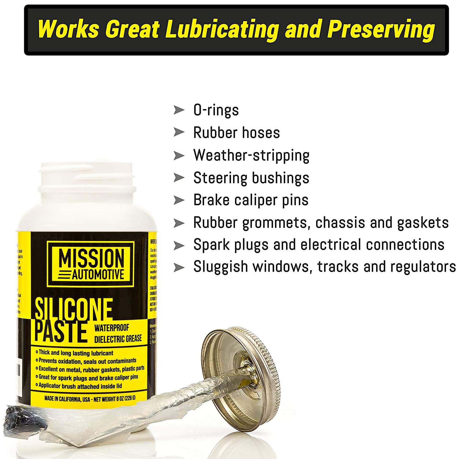 Dielectric Grease/Silicone Paste/Waterproof Marine Grease (8 Oz.) Made