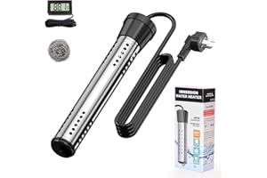 JELLYTREE Immersion Water Heater,Portable Water Heater and switch control- Dry Burn Protection for Bucke Heater 5 gallon, Bathtub Heater, swimming pool Heater, Pool Heater,2000W