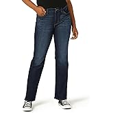 Lee Women's 5-Pocket Midrise Straight Leg Premium Denim Jean (US, Numeric, 20, Regular, Petite, Dark Wash)