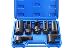 NYXOVA 7PCS Oxygen Sensor Socket, Universal O2 Sensor Removal & Installation Tool Kit with 22mm, 27mm, 29mm Sockets for All V