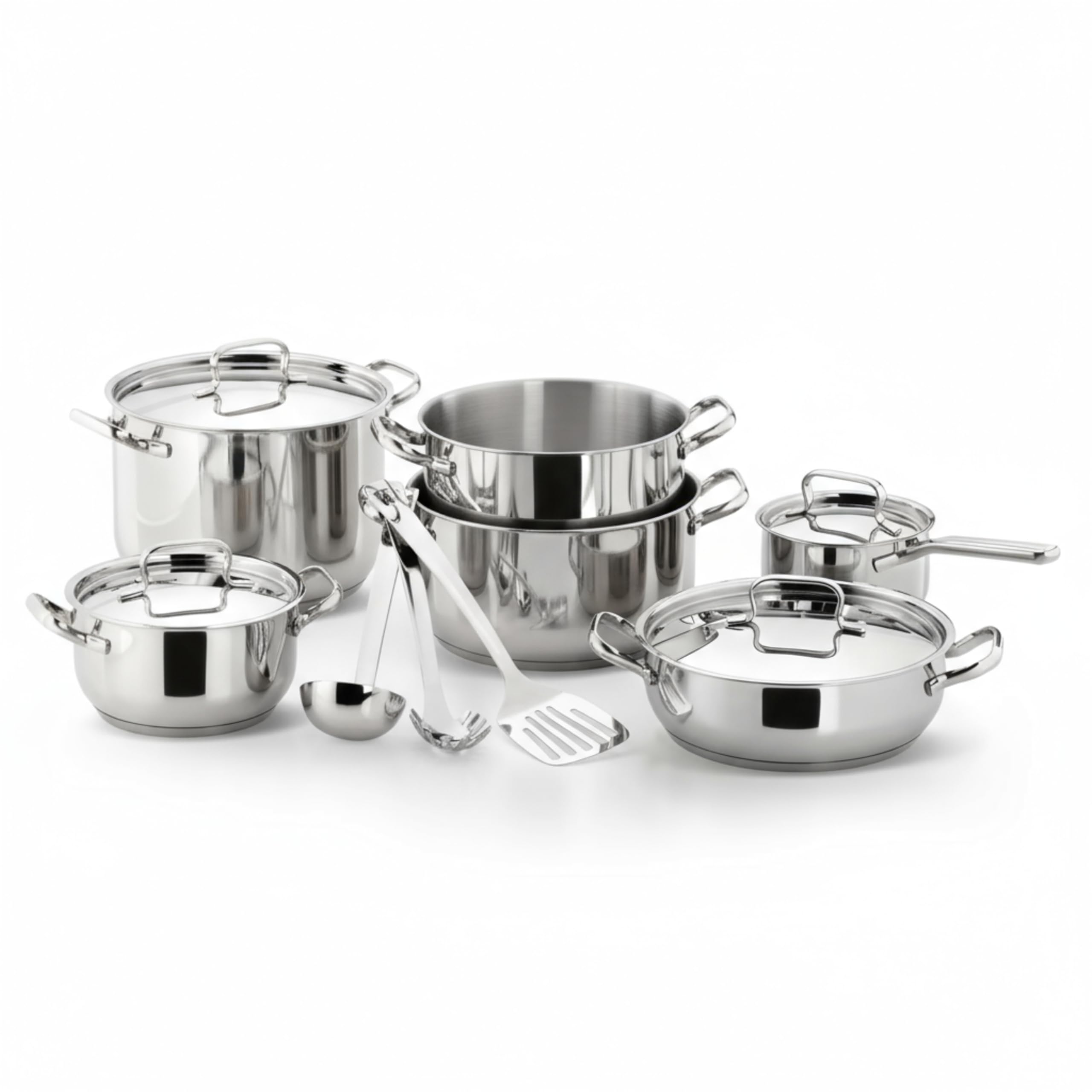Lagostina Sfiziosa Saucepan Set, Stainless Steel, 13-Piece