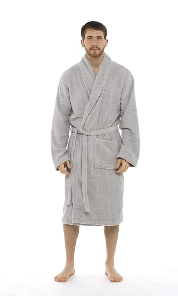 CityComfort Herren Frottee-Bademantel 100% Baumwolle Frottee-Bademantel Badekurort-Hotel-Robe-Feiertagsgröße M/L, L/XL, 2XL, 