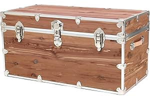 Rhino Trunk & Case Knotty Cedar Chest – XXL Storage Box, Coffee Table, End of Bed Trunk or Entryway Storage Bench – 36"x18"x18" USA-Made, Furniture Grade, Heirloom Aesthetic – Strong and Secure