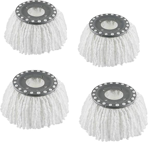 4 Premium Replacement Mop Heads Refills for Universal 360° Spin Magic