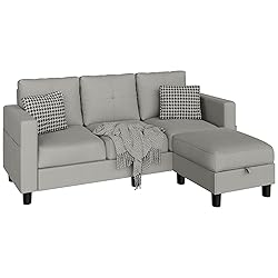 JAMFLY Convertible Sectional Couches for Living