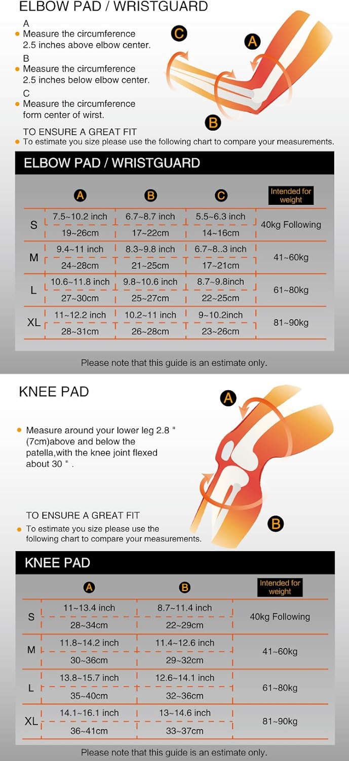 LANOVAGEAR Knee Elbow Pads with Wrist Guard Adjustable Toddler to Adult 6PCS Protective Gear Set for Multi Sports Cycling Bicycle Skateboarding : Sports & Outdoors