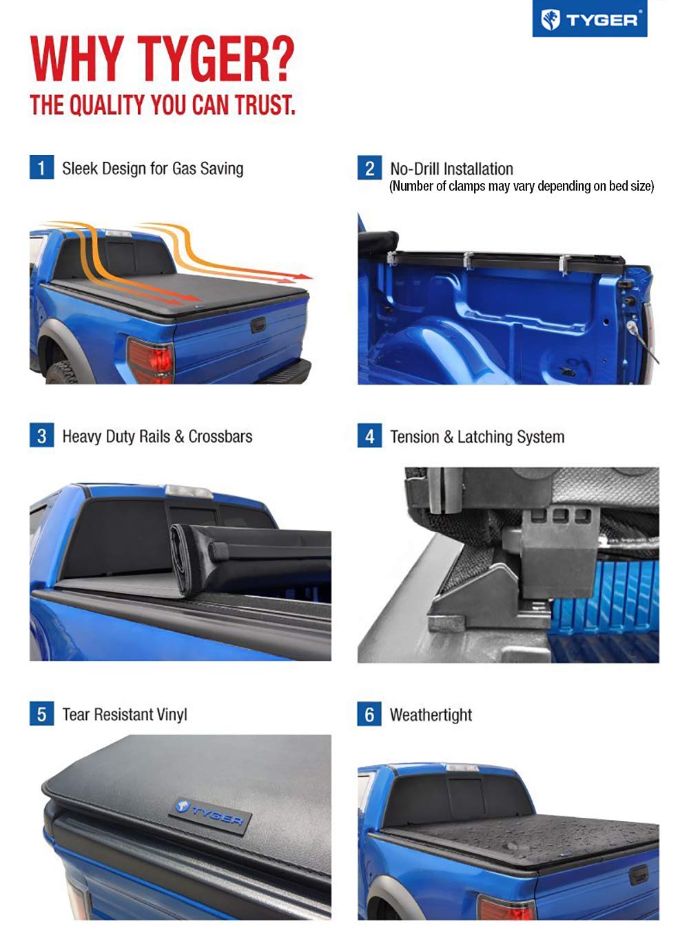 Tyger Auto T1 Roll Up Truck Tonneau Cover Tg Bc1f9127 Works With 2017 2019 Ford F 250 F 350 F 450 Super Duty Styleside 6 75 Bed Automotive Cjp Org In