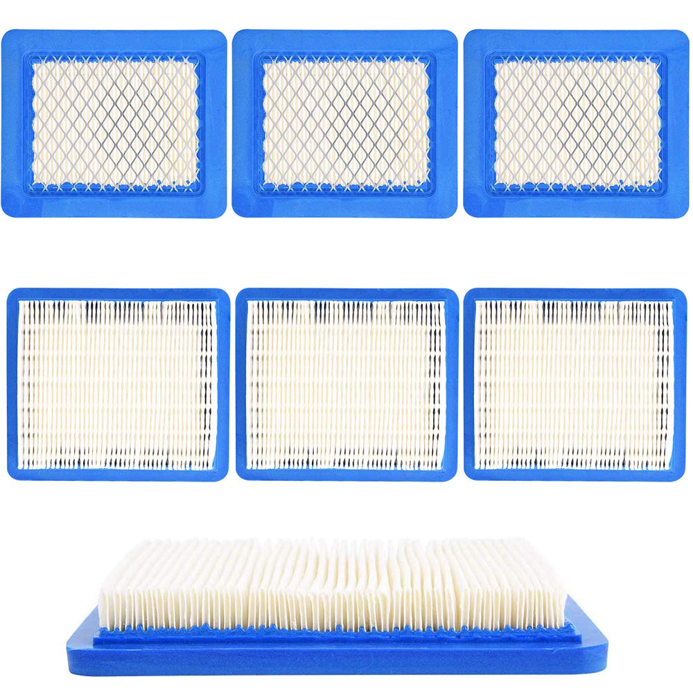 Seully 6 pcs Lawn Mower Air Filters,Push Lawn Mower & Tractor Air Cleaner for Briggs & Stratton Cartridge 491588 491588S 4915885,Push Lawn Mower and Tractor Accessories
