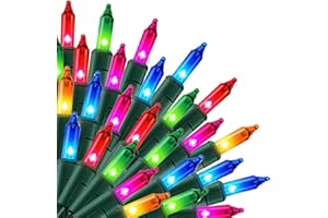 Uptotop Christmas 100 Count String Light, 20FT String Lights Plug in Waterproof Light Decorations for Party Carnival Supplies, Outdoor Yard Garden Decor (Multi-Colored)