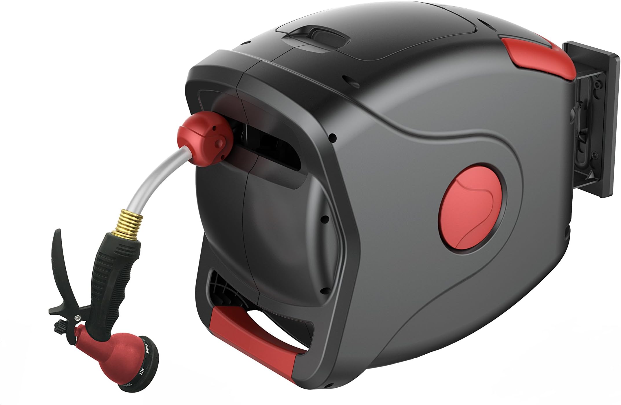 GartenKraft XW-225S Retractable Garden Hose Reel, 1/2" x 75'