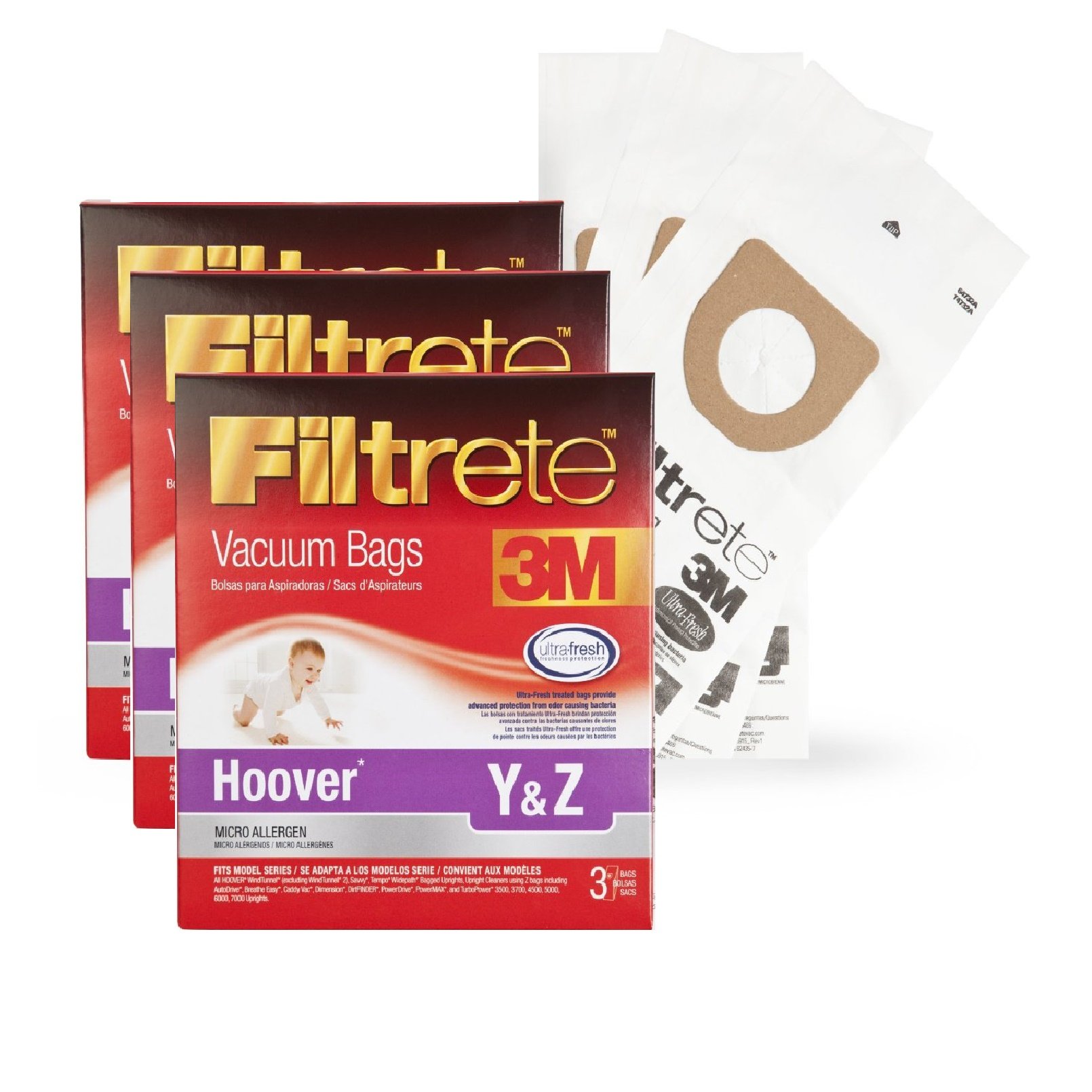 3M Filtrete Hoover Y & Z Vacuum Bag, 9 Pack 791398335699 eBay