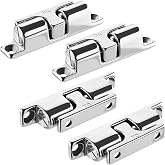 MURAGIC 4 Pack Double Ball Tension Double Roller Catch 316 Stainless Steel | Cabinet Door Catch 70mm Heavy Duty Cabinet Latches and Catches Mirror Finish Hardware Catches for RV Yacht Boat Furniture