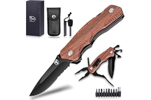 TRSCIND Pocket Knife Multitool, Gifts for Men Him Dad Husband, Christmas Stocking Stuffers, Anniversary Birthday Gifts Idea for Men, Cool Gadgets for Outdoor Survival Fishing, Camping Accessories