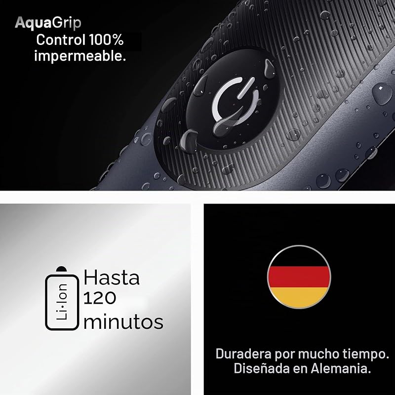 Serie 7 Kit multifuncional para el cuidado corporal, 11 en 1, ProBlade y AutoSense, 120 min, SkinGuard y Sombra de Barba, AquaGrip para Uso Submarino, AIO7540, Azul