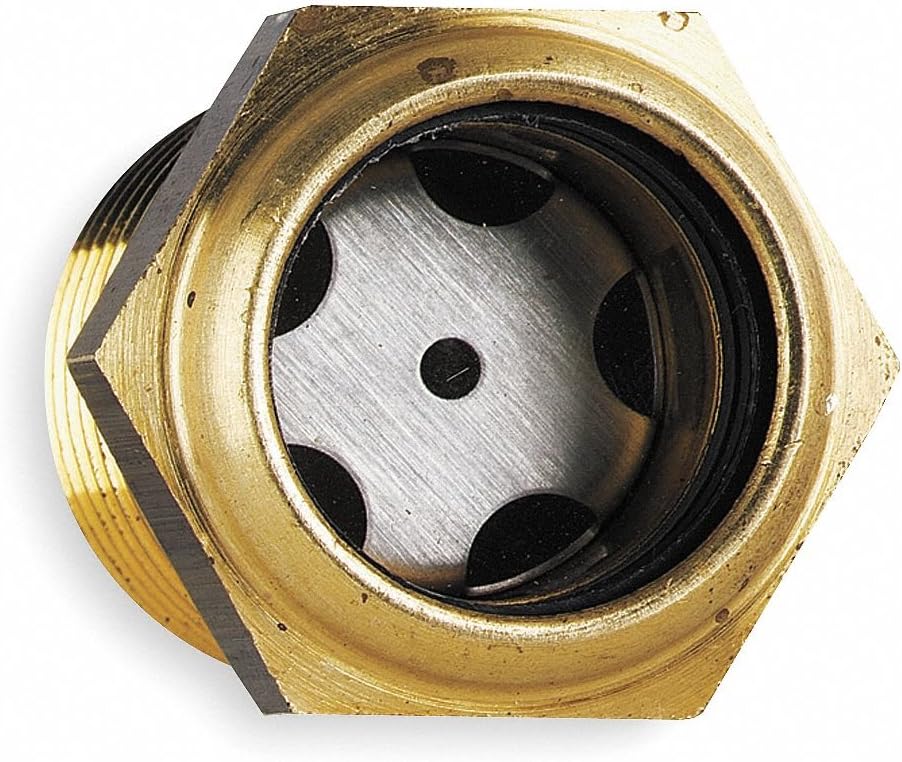 Solid Brass Low PSI Liquid Level Sight Plug; 3/4-14 NPT