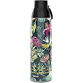 Tervis Venture Water Bottle Sara Berrenson - Kalani Peacock Triple Insulated Tumbler Travel Cup Keeps Drinks Cold & Hot, 36oz, Stainless Steel