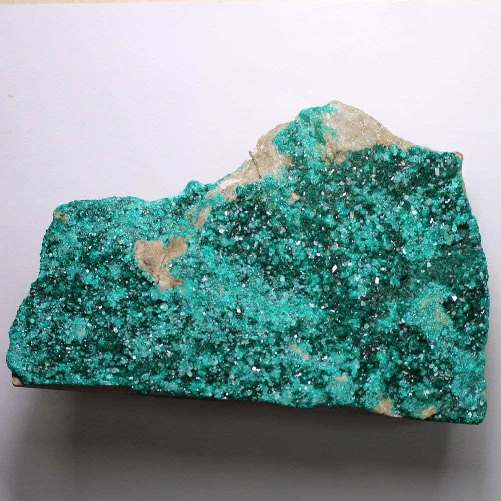 HUGE dioptase crystals specimen, ashirite gemstone, 160x110x60 mm