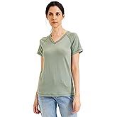 ZSOSBA METARINO 100% Merino Wool T-Shirt Women V Neck Short Sleeve Base Layer Tee Shirt for Travel,Hiking,Sports