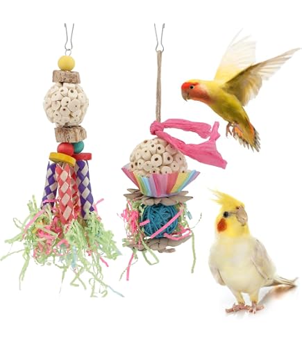 Zephyriel 6-Pack Natural Sola Ball Bird Toys - Foraging & Chew Toys For Parrots, Cockatiels, Budgies, Conures & Small Birds