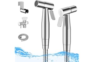 Arofa Handheld Bidet Sprayer for Toilet - 2 Pack Bidets Faucet for Existing Toilets Cloth Diaper Jet Sprayer, Stainless Steel Muslim Shower with Bidet Hose for Feminine Wash