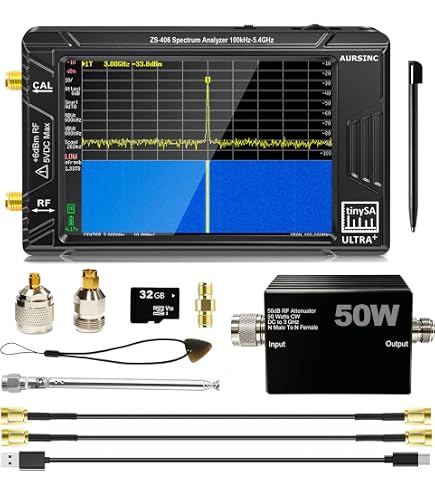Analisador de rede vetorial NanoVNA-F V2 50 kHz-3000 MHz HF VHF