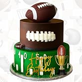 VioraWhite 8 Pcs Football Ball Cake Toppers 5 Sizes 2 Trophies | Football Cake Decorations with Happy Birthday Sign, Sport Theme Party Ceremony, Various Sizes Fit Multi-tier Cakes