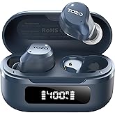 TOZO NC9 Hybrid Noise Cancelling Wireless Earbuds, Bluetooth 5.3 Ear Buds, 6 Mic ENC, IPX8 Waterproof, 60H Playtime, App EQ