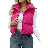 JZC Women's Crop Puffer Vest Lightweight Sleeveless Jacket 2025 Fashion Winter Outerwear Padded Gilet