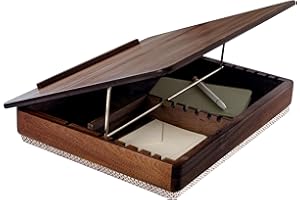 ROSSIE HOME Acacia Wood Easel Lap Desk with Storage - Java - Fits up to 17.3 Inch Laptops - Style No. 76501