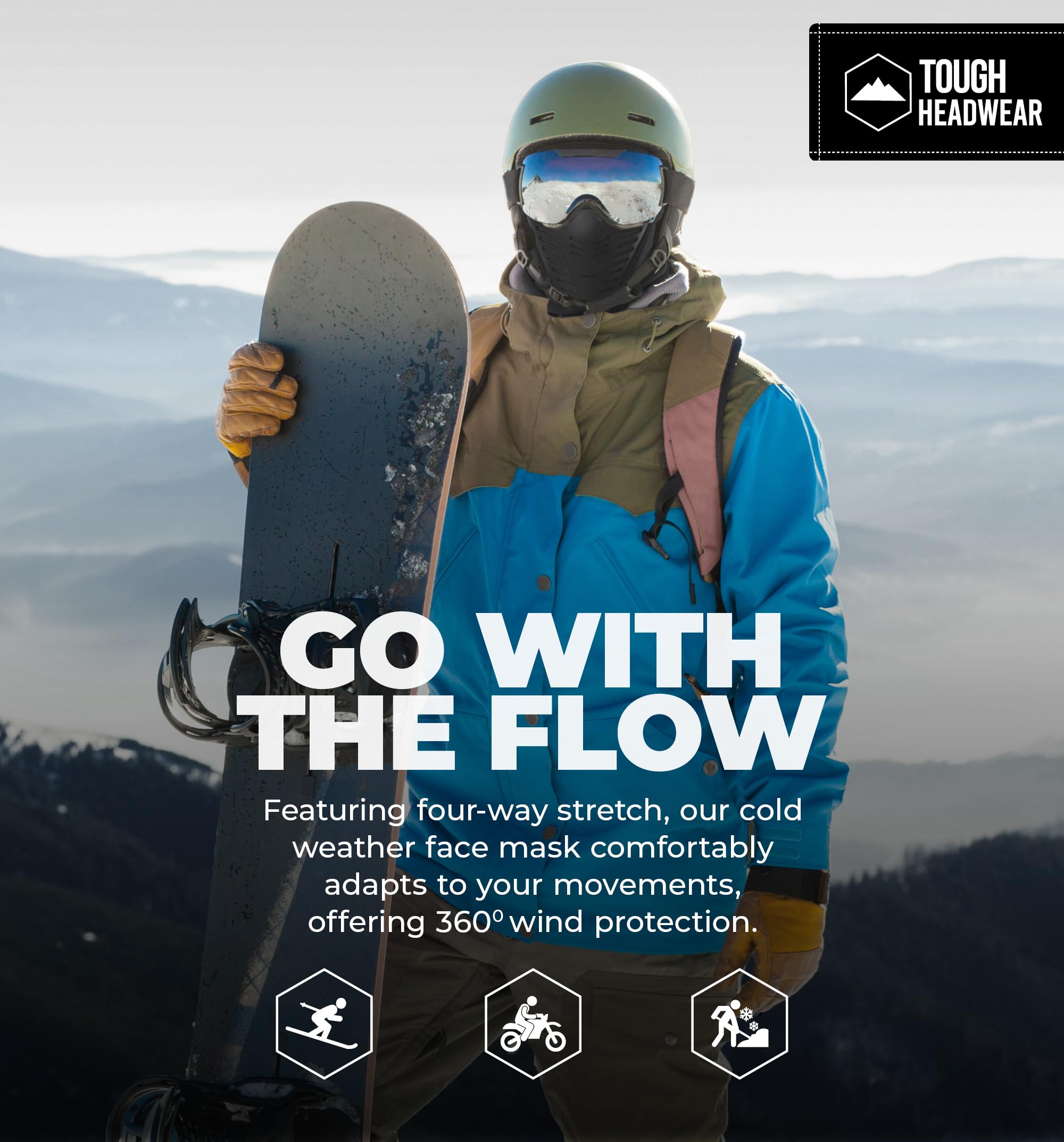 Tough Headwear Balaclava Ski Mask - Warmth & Winter Balaclava - Helmet Liner & Motorcycle Gear - Comfort & Skiing Accessories