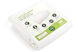 MEOVEN Wedge Pillow Cover for 24x21x8 Leg Elevation Cushion, Knee Pillow Cover, Hypoallergenic Replacement Pillowcase with Zipper & Pockets