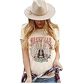 Nashville Shirt for Women Music City Guitar Graphic T Shirt Vintage Band Tees Tennessee Concert Tees Tops
