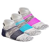 Q5 Non-Cushion No-Show Tech 3pk (Small (W4-6), Teal/Berry/Navy)