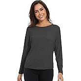 WiWi Women's Long Sleeve Shirts Pullover Tops Base Layer Slim Fit Viscose from Bamboo Tunic S-XXL