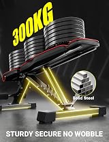 YOLEO Adjustable Foldable Weight Bench 300KG Incline Decline Flat Home Gym view 4