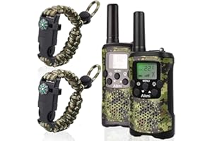 AIKMI Gifts for Kids Aged 5-12 Boy Toys Kids Walkie Talkies 22 Channel 2 Way Radio 3 Miles Long Range fit Outdoor Adventure Hunt Game Camp Toys for Boys 6 7 8 9 Years Old Gifts for Boys
