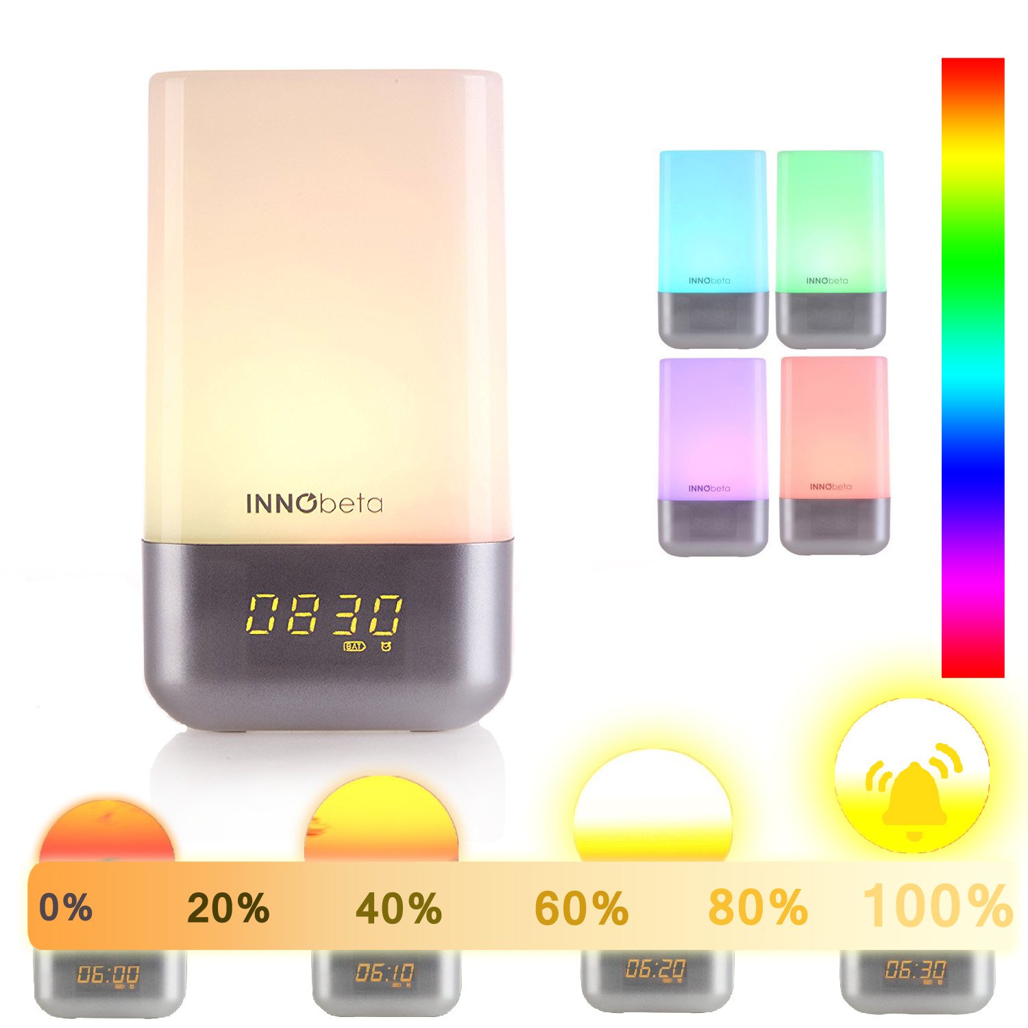 Luces despertador WakieWell wake up light con Simulación de la salida del