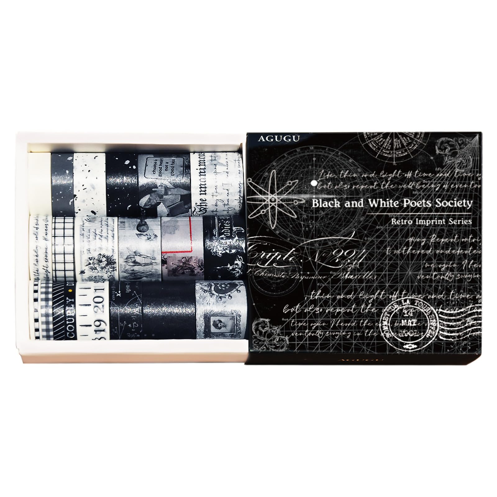 Bailinks Vintage Washi Tape Set for Scrapbooking,20 Rolls Decorative Masking Tape Multi-pattern Scrapbook Tape Stickers for DIY Crafts Bullet Journals Planners,Gift Wrapping Decoration